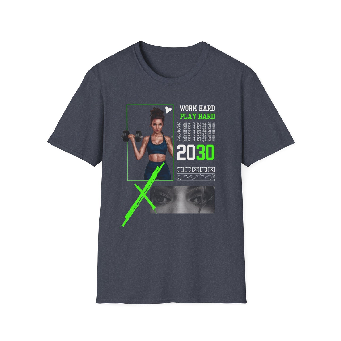 Work Hard Play Hard Gym Workout T-Shirt