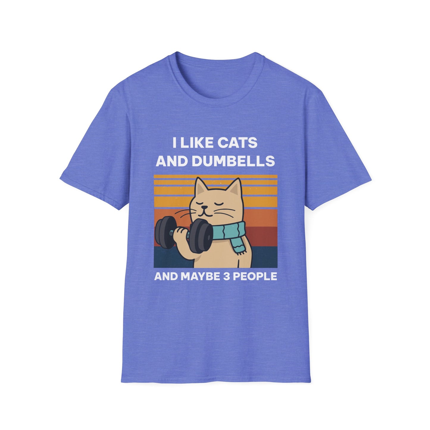 I Like Cats and Dumbbells Fitness T-shirt
