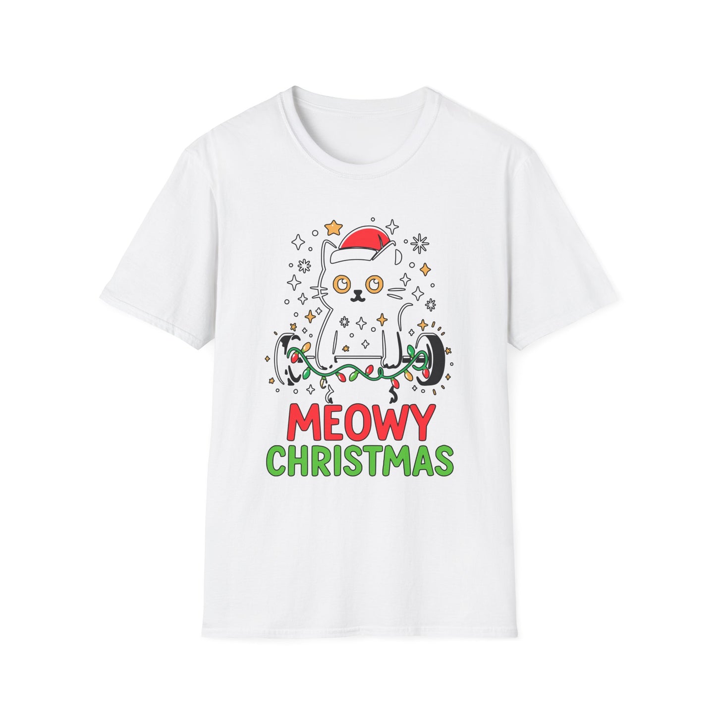 Christmas Cat Fitness T-shirt