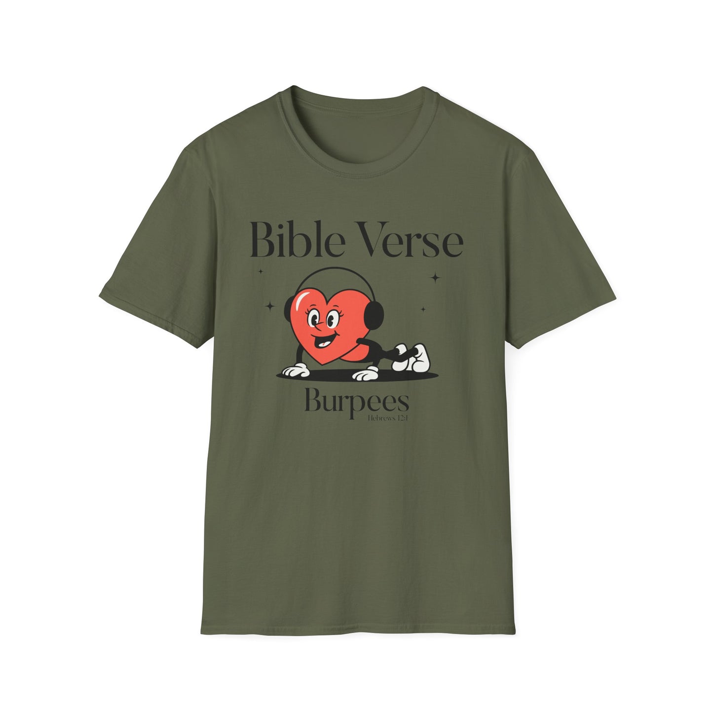 Faith-Based Fitness T-Shirt - Bible Verse Burpees