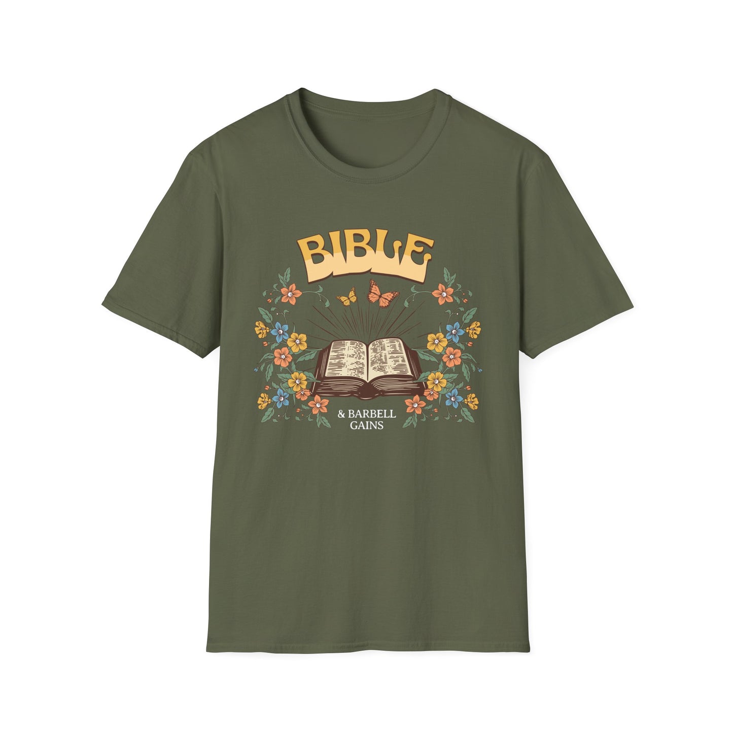 Faith-Based Fitness T-Shirt - Bible & Barbell Gains