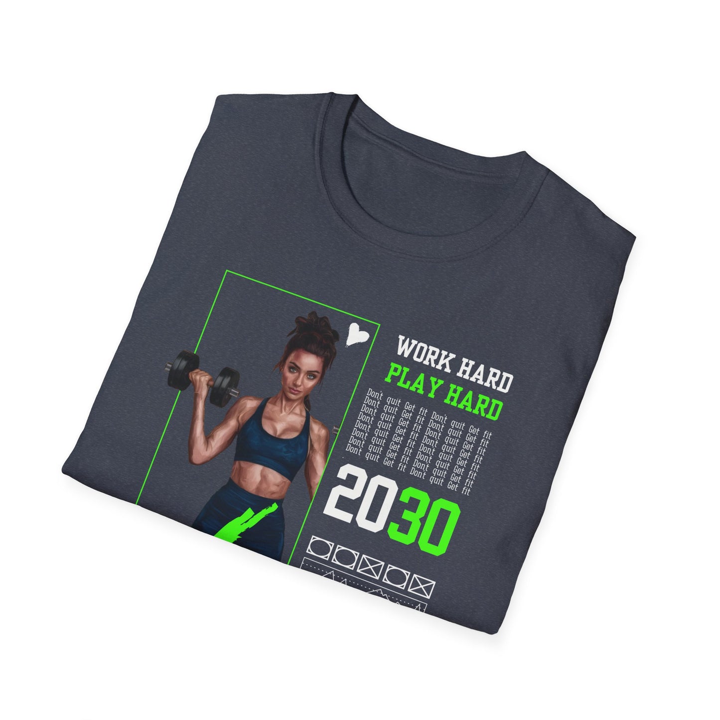 Work Hard Play Hard Gym Workout T-Shirt