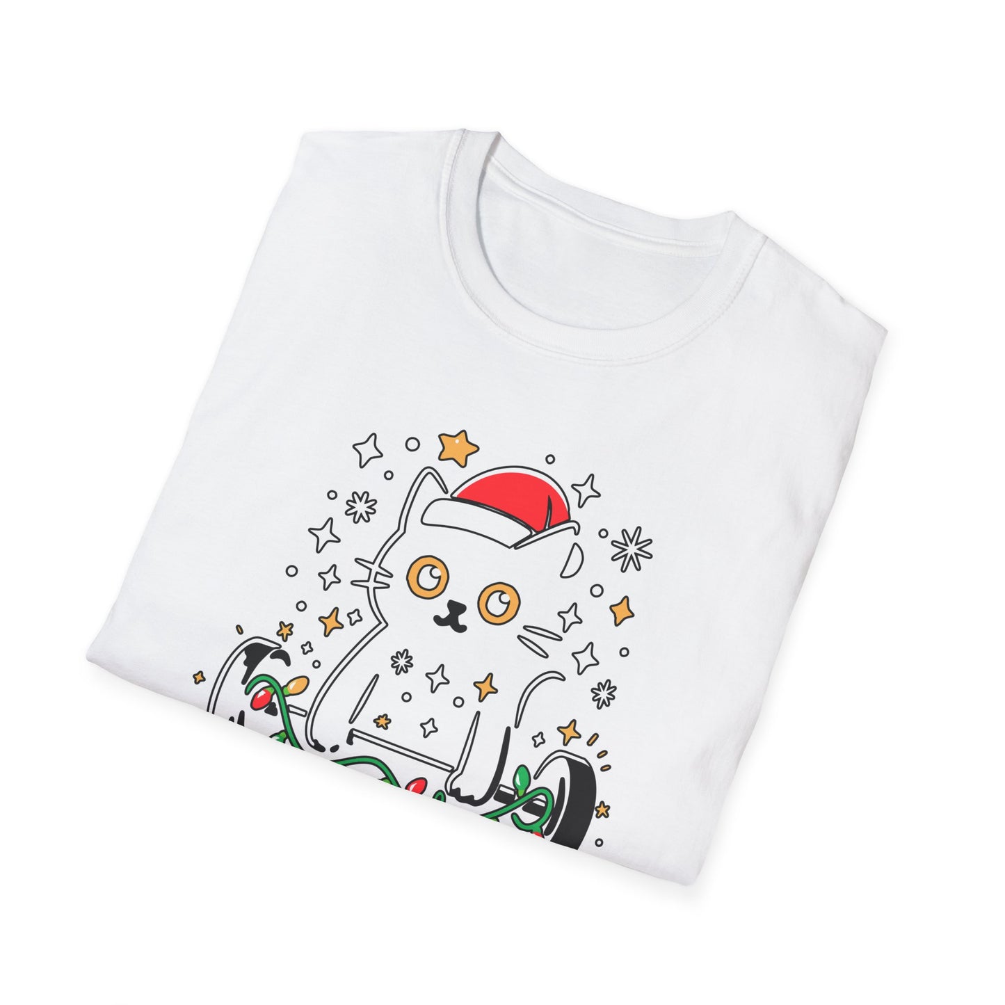 Christmas Cat Fitness T-shirt