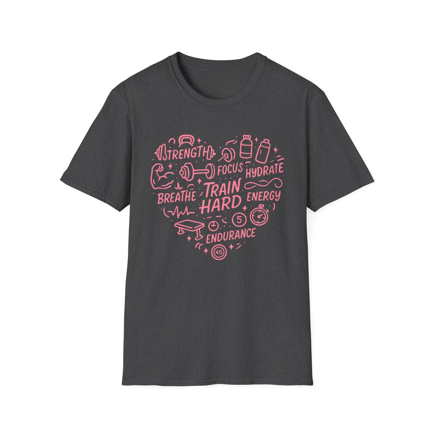 Train Heart Couple Fitness T-Shirt
