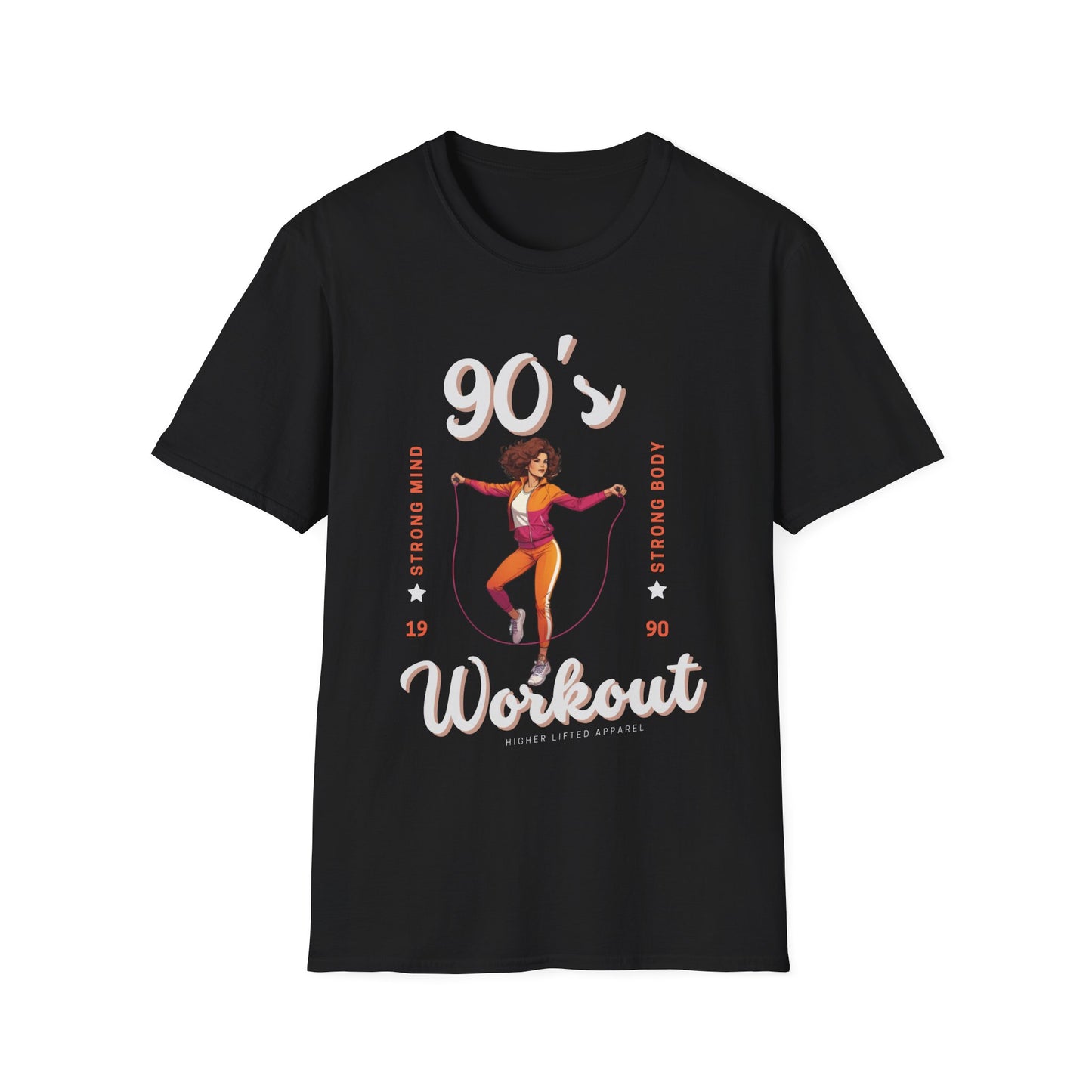 90's Workout Strong Mind Strong Body Gym T-shirt