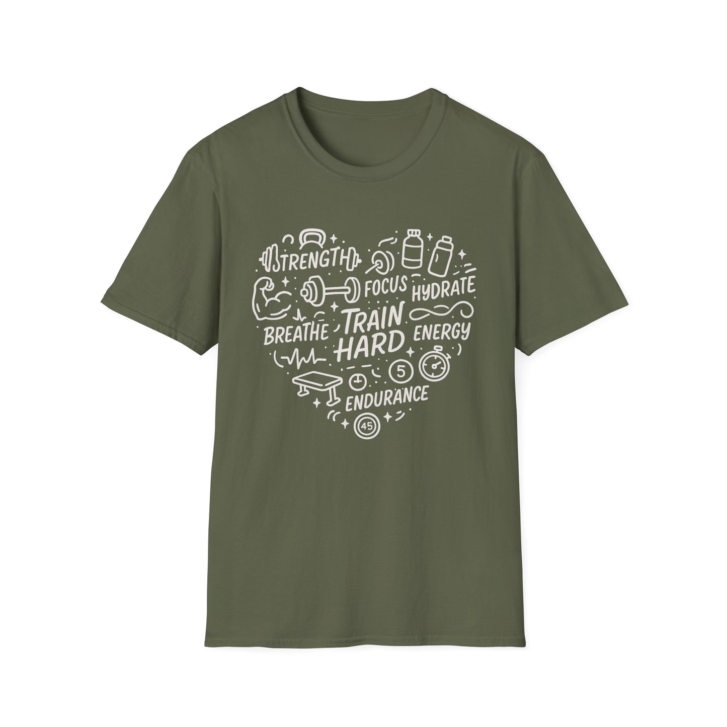 Train Heart Couple Fitness T-Shirt