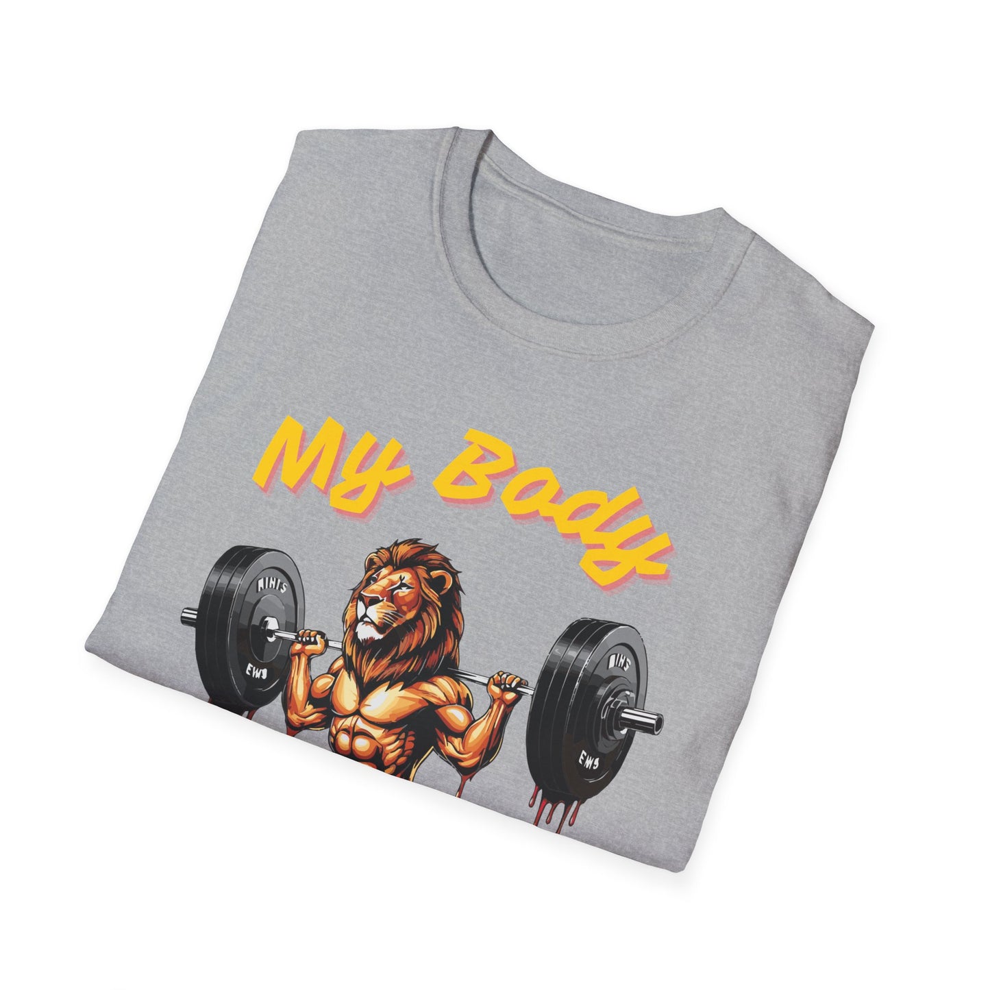 Lion My Body is the Temple Gym T-shirt