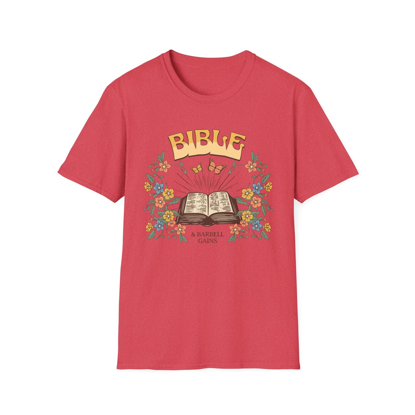 Faith-Based Fitness T-Shirt - Bible & Barbell Gains