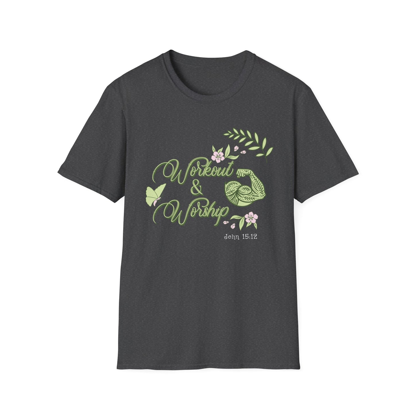 Workout & Worship - Faith-Based Fitness T-Shirt