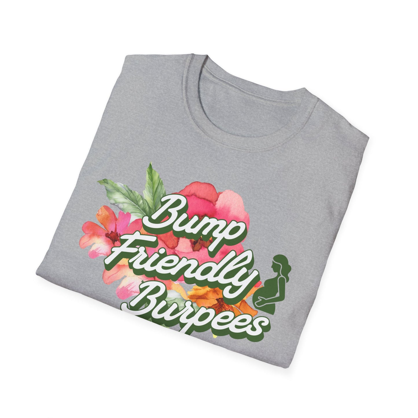 Maternity Fitness T-Shirt - Bump Friendly Burpees Pre/Postnatal Design