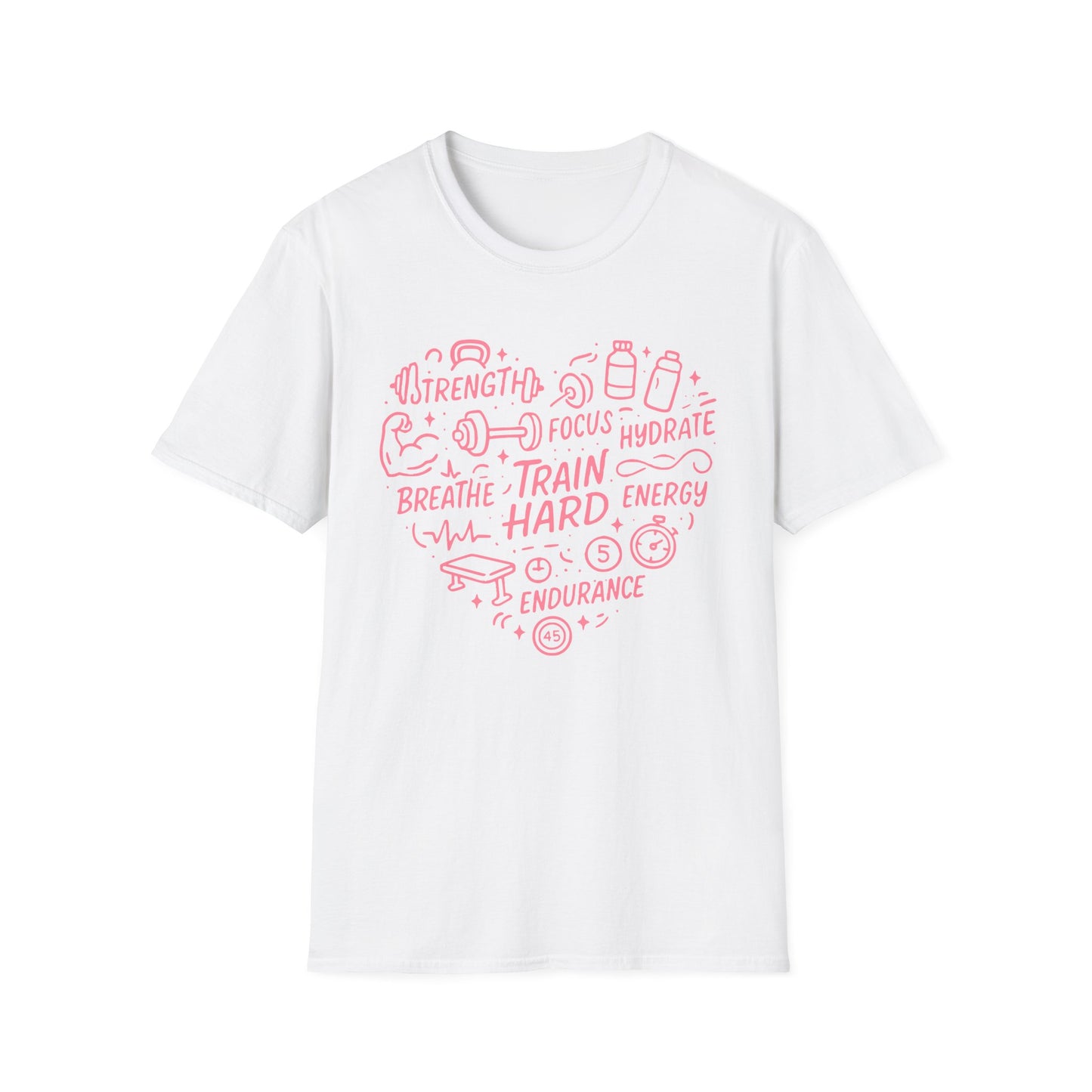 Train Heart Couple Fitness T-Shirt