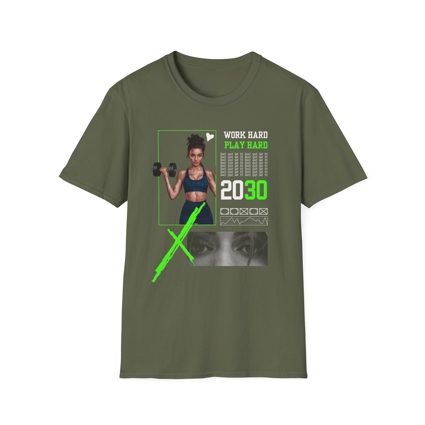 Work Hard Play Hard Gym Workout T-Shirt