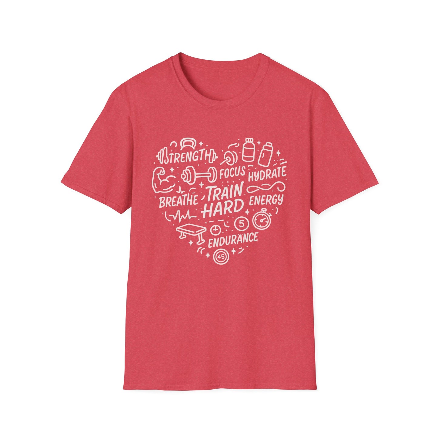 Train Heart Couple Fitness T-Shirt