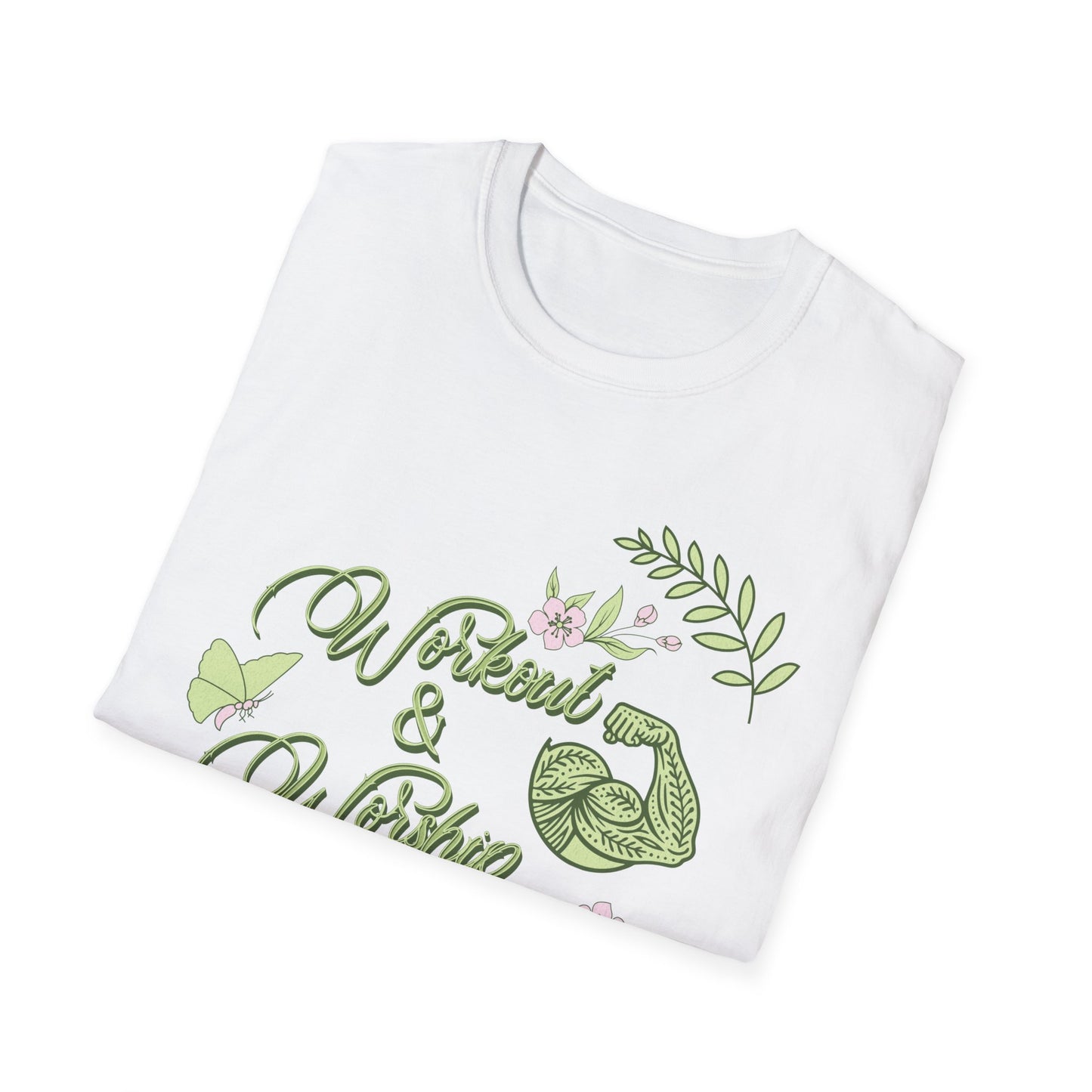 Workout & Worship - Faith-Based Fitness T-Shirt