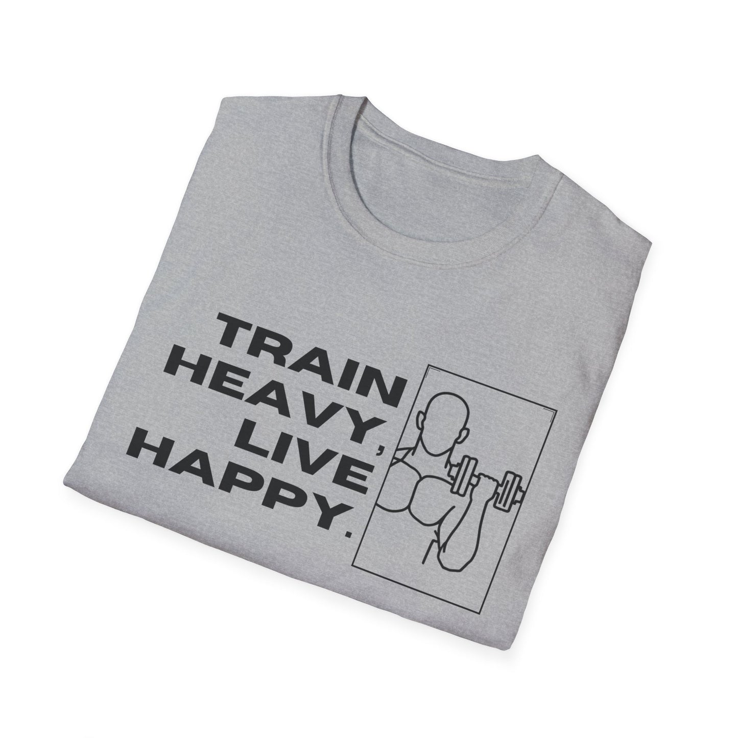 Train Heavy Live Happy Gym T-shirt