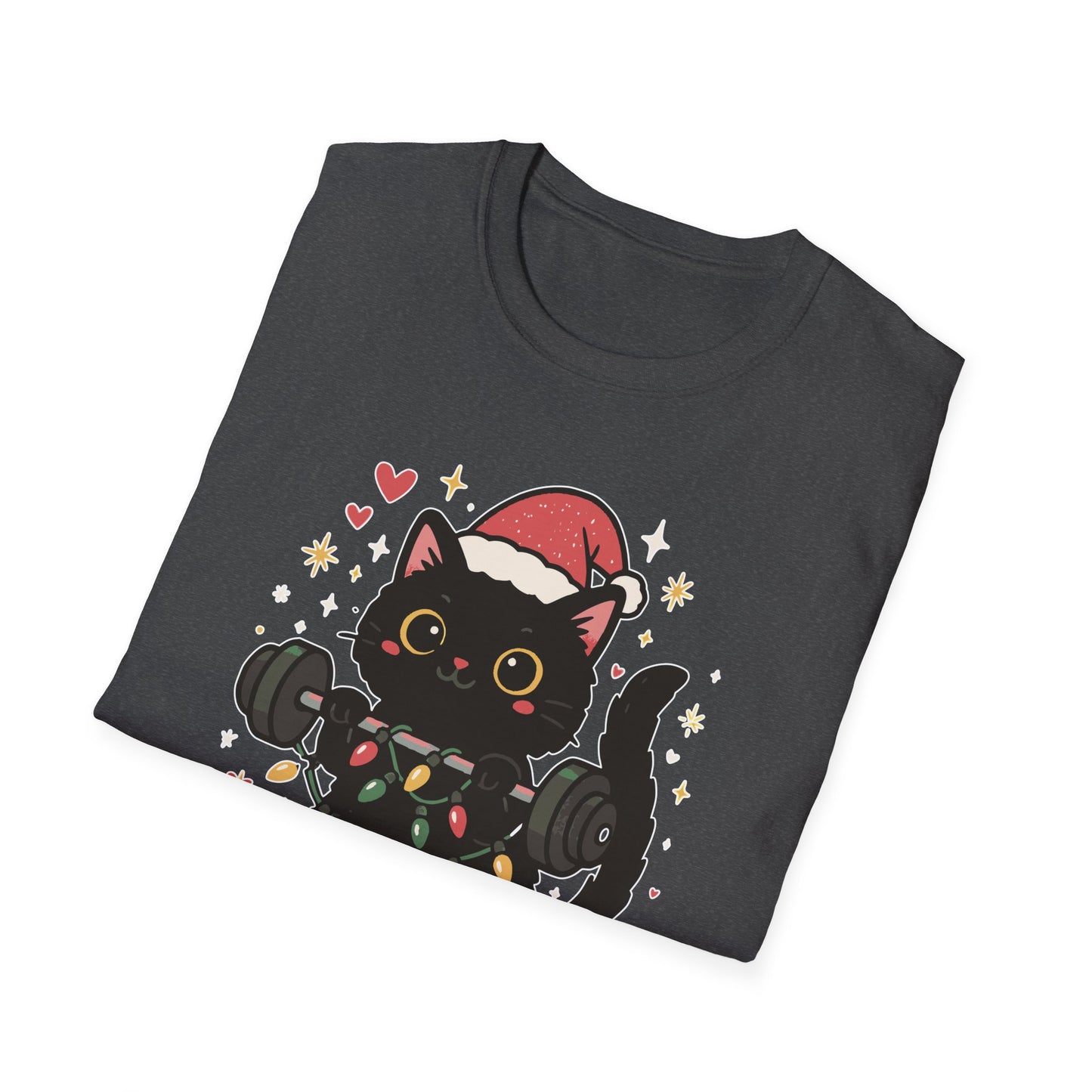 Meowy Christmas Cat Fitness T-shirt