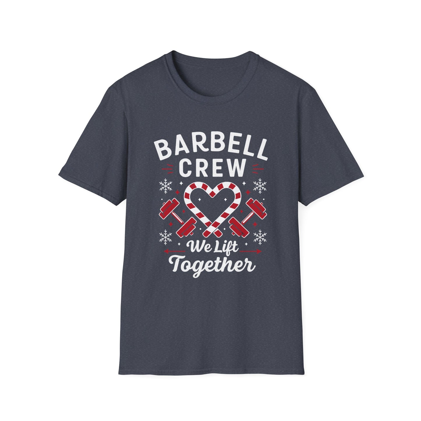Christmas Barbell Crew Fitness T-shirt