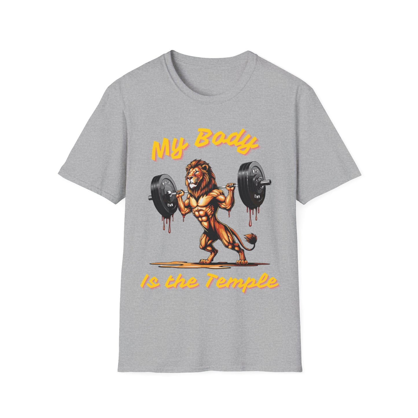 Lion My Body is the Temple Gym T-shirt