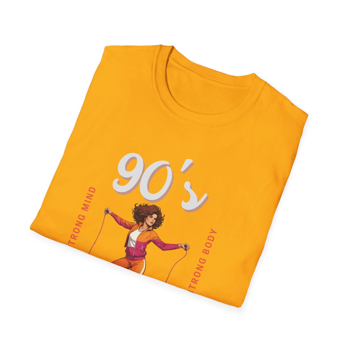 90's Workout Strong Mind Strong Body Gym T-shirt