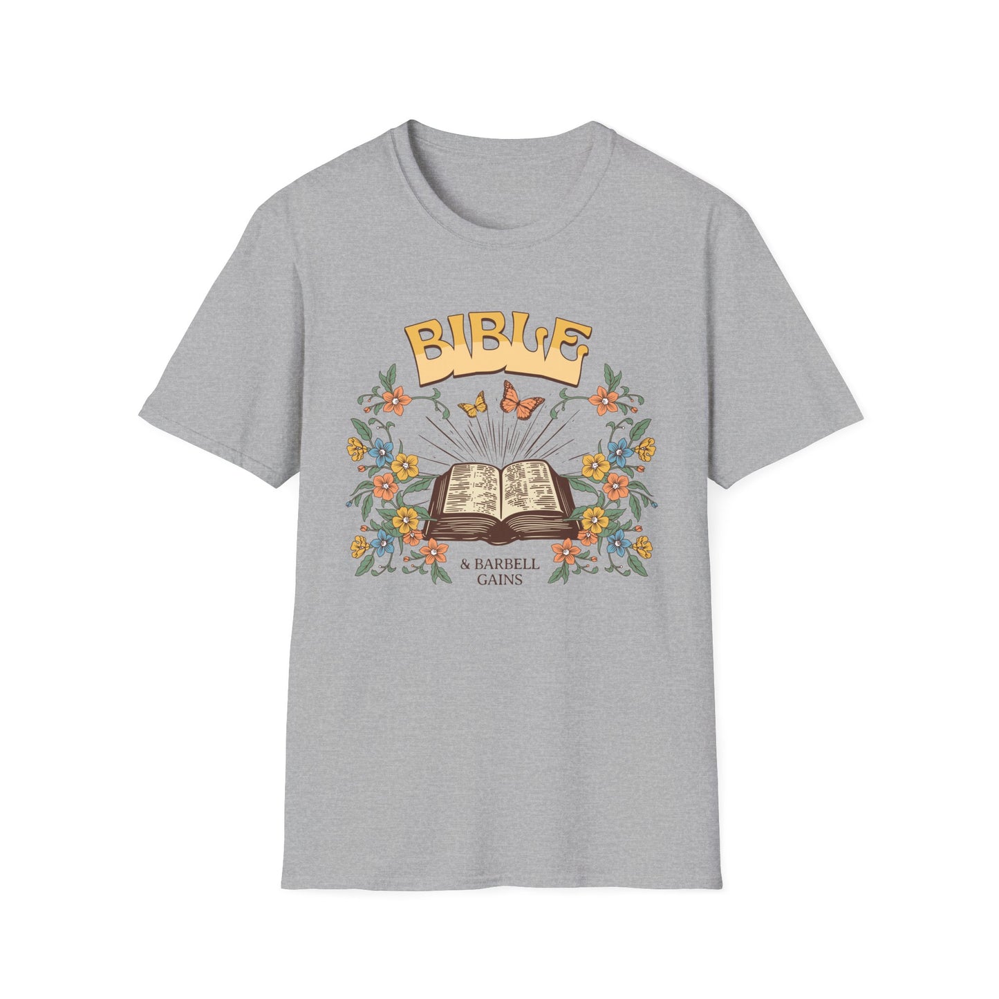 Faith-Based Fitness T-Shirt - Bible & Barbell Gains