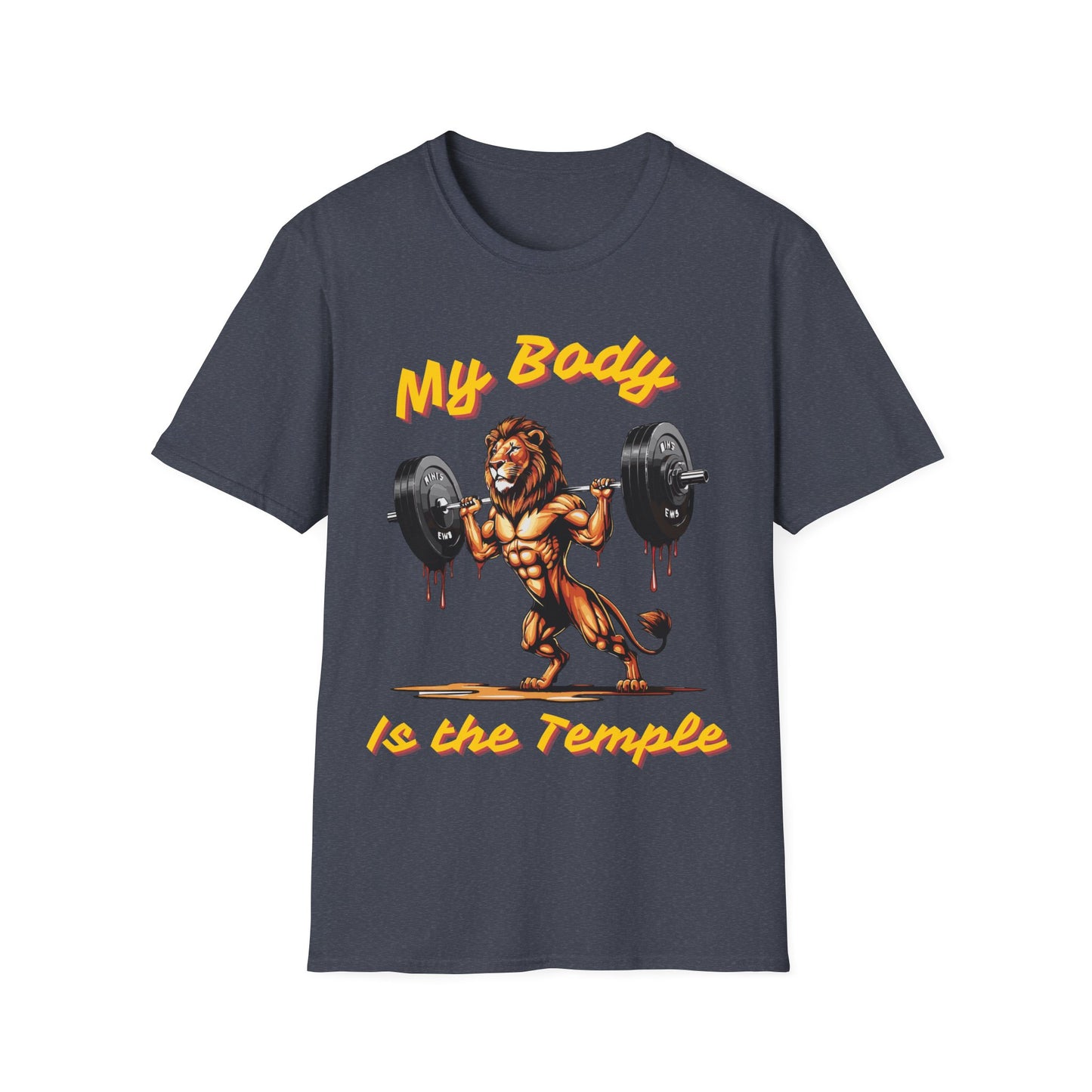 Lion My Body is the Temple Gym T-shirt