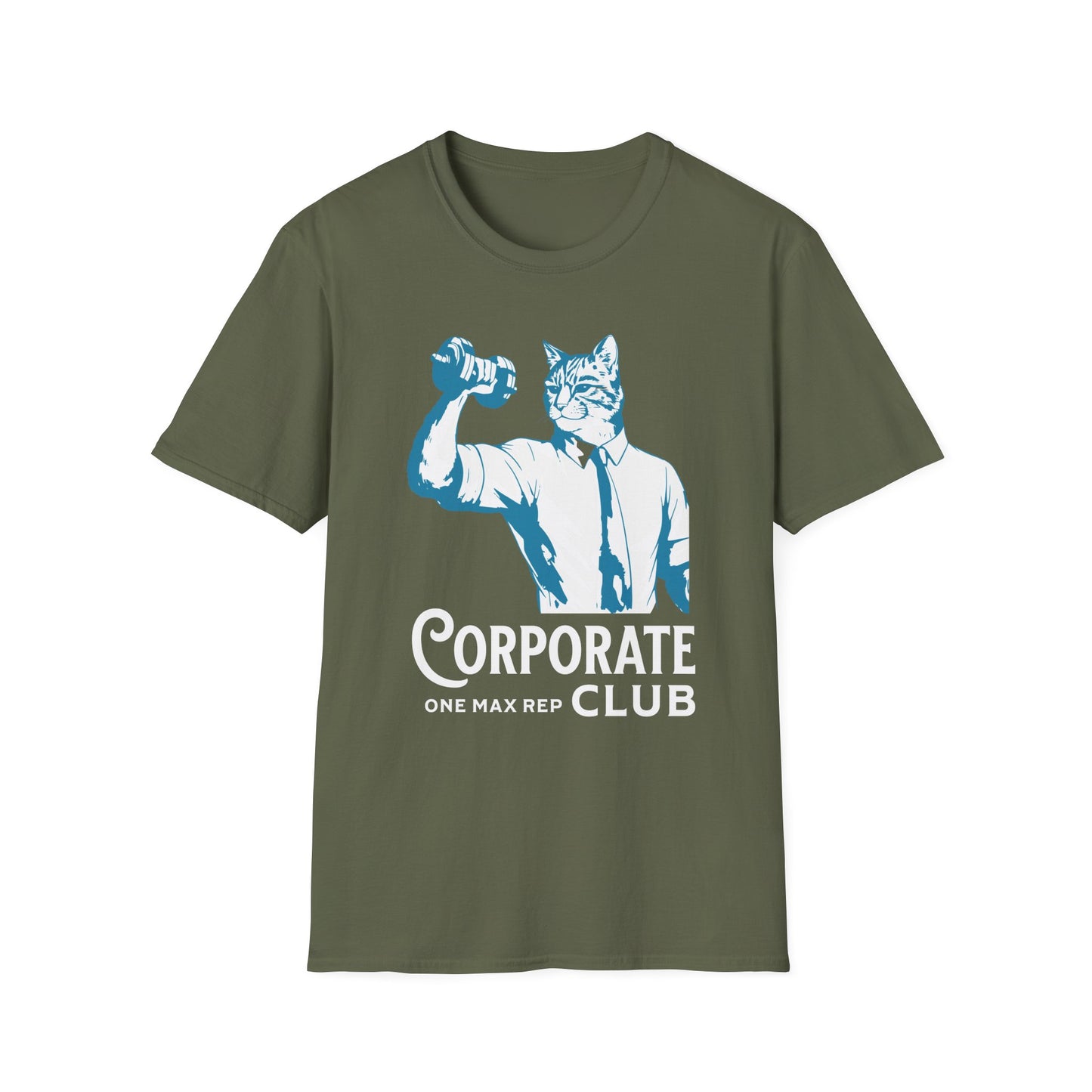 Unisex T-Shirt Powerlifting Corporate Cats 1 Rep Max Club