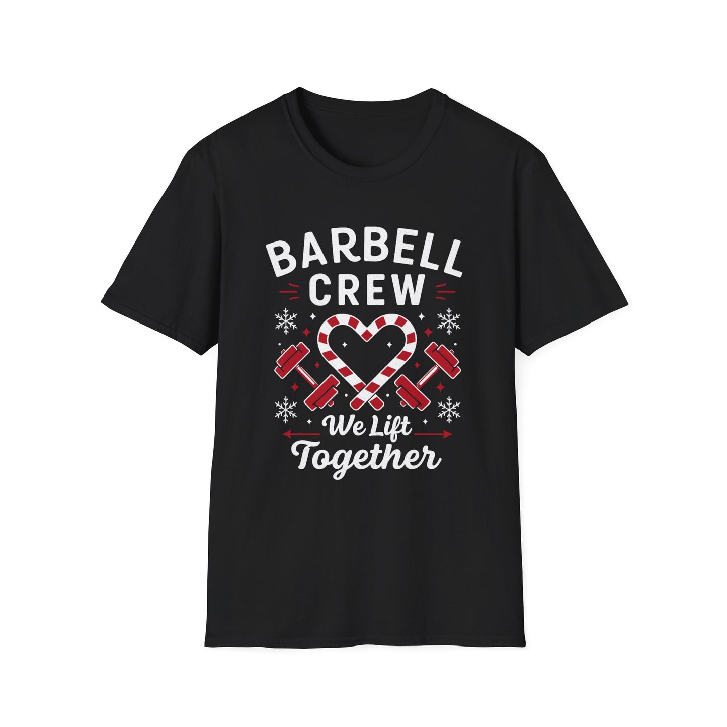Christmas Barbell Crew Fitness T-shirt