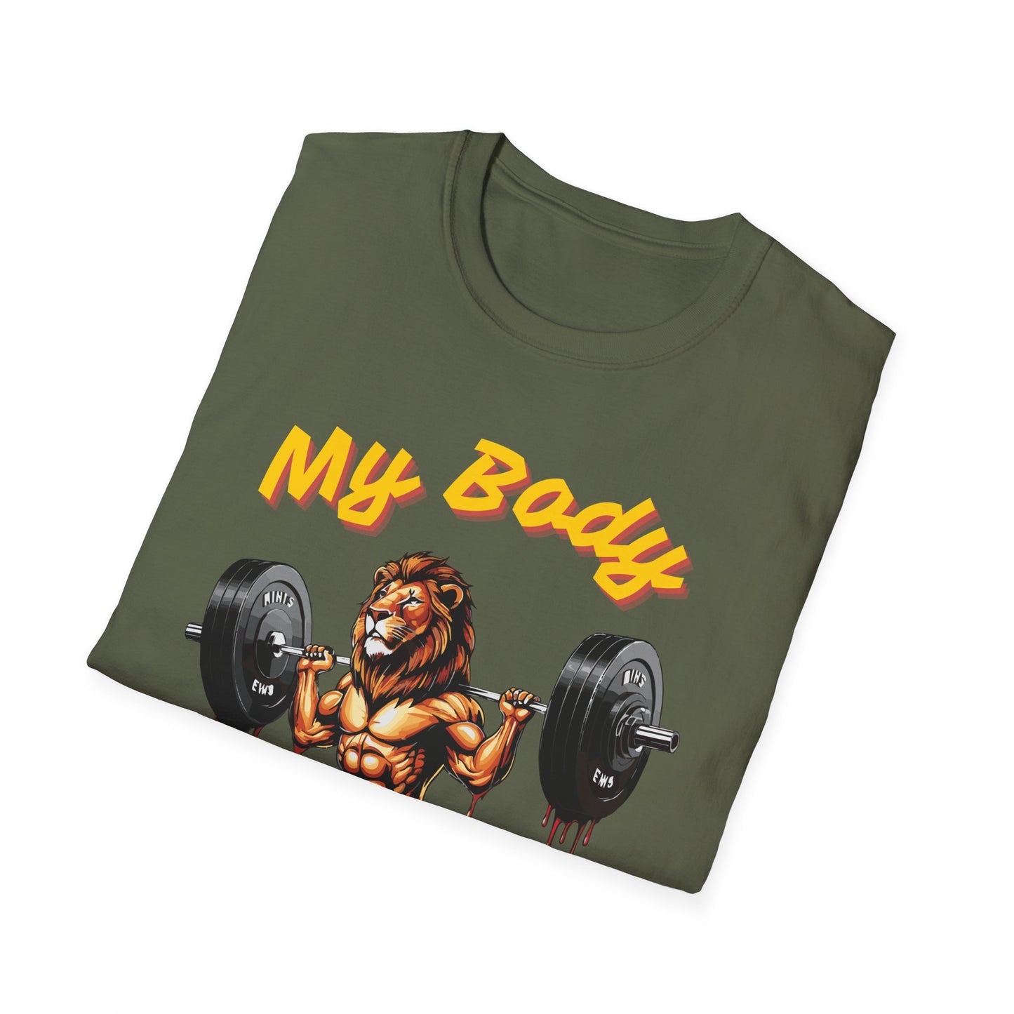Lion My Body is the Temple Gym T-shirt