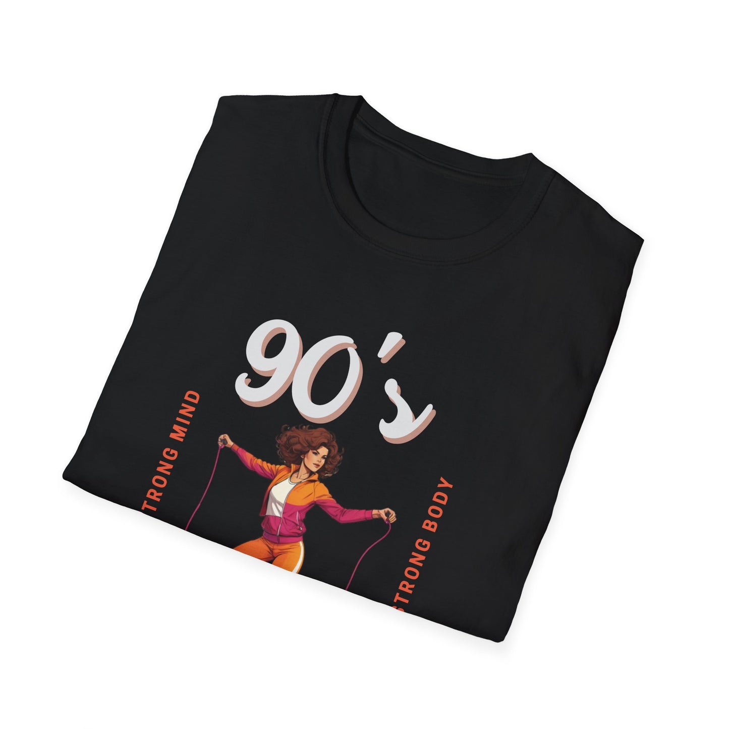 90's Workout Strong Mind Strong Body Gym T-shirt