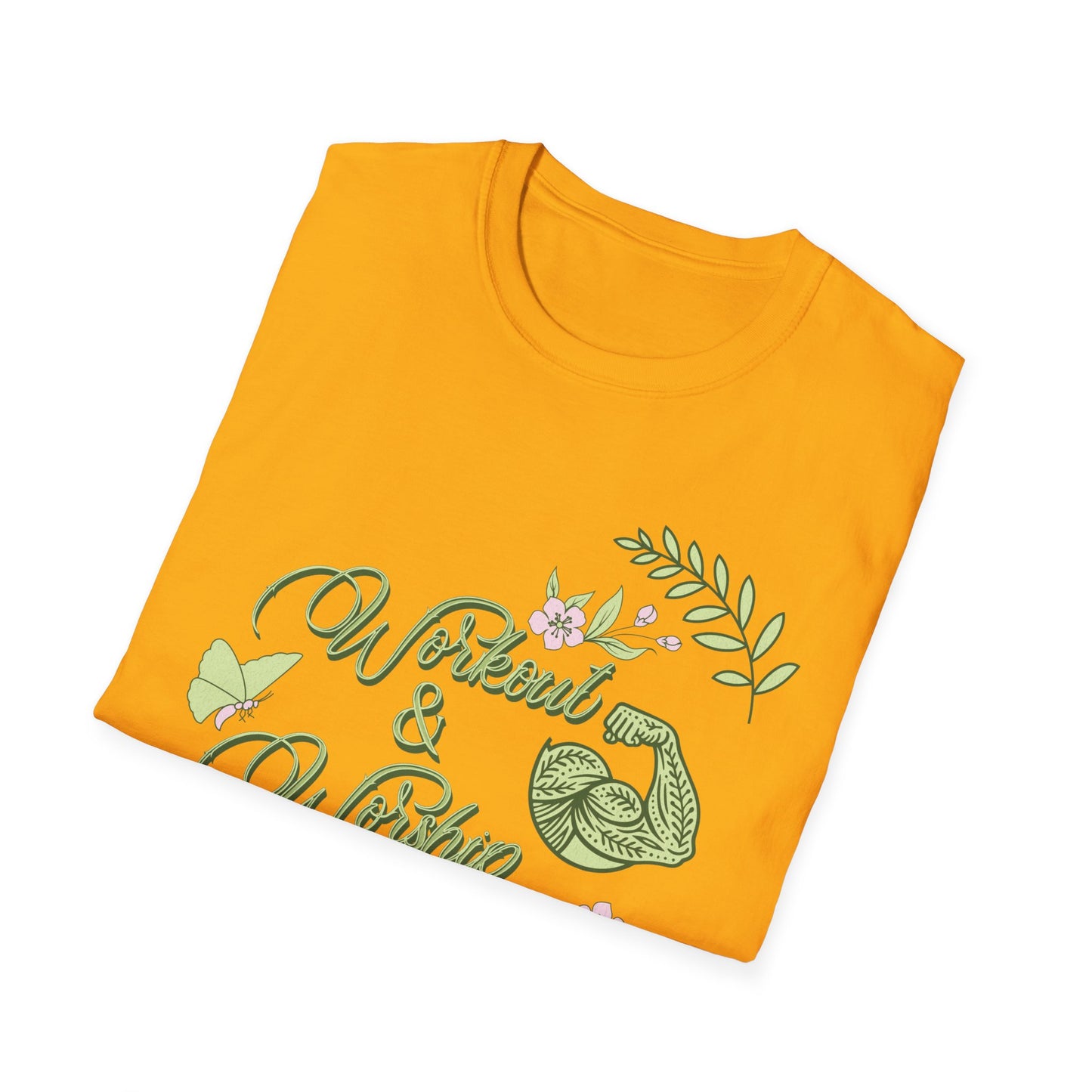 Workout & Worship - Faith-Based Fitness T-Shirt