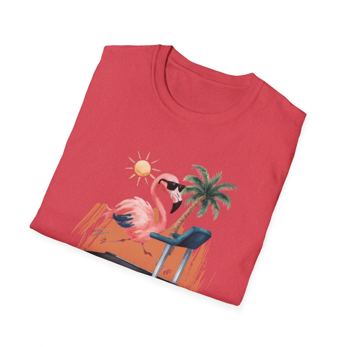 Fit Happens Treadmill Flamingo Gym T-Shirt
