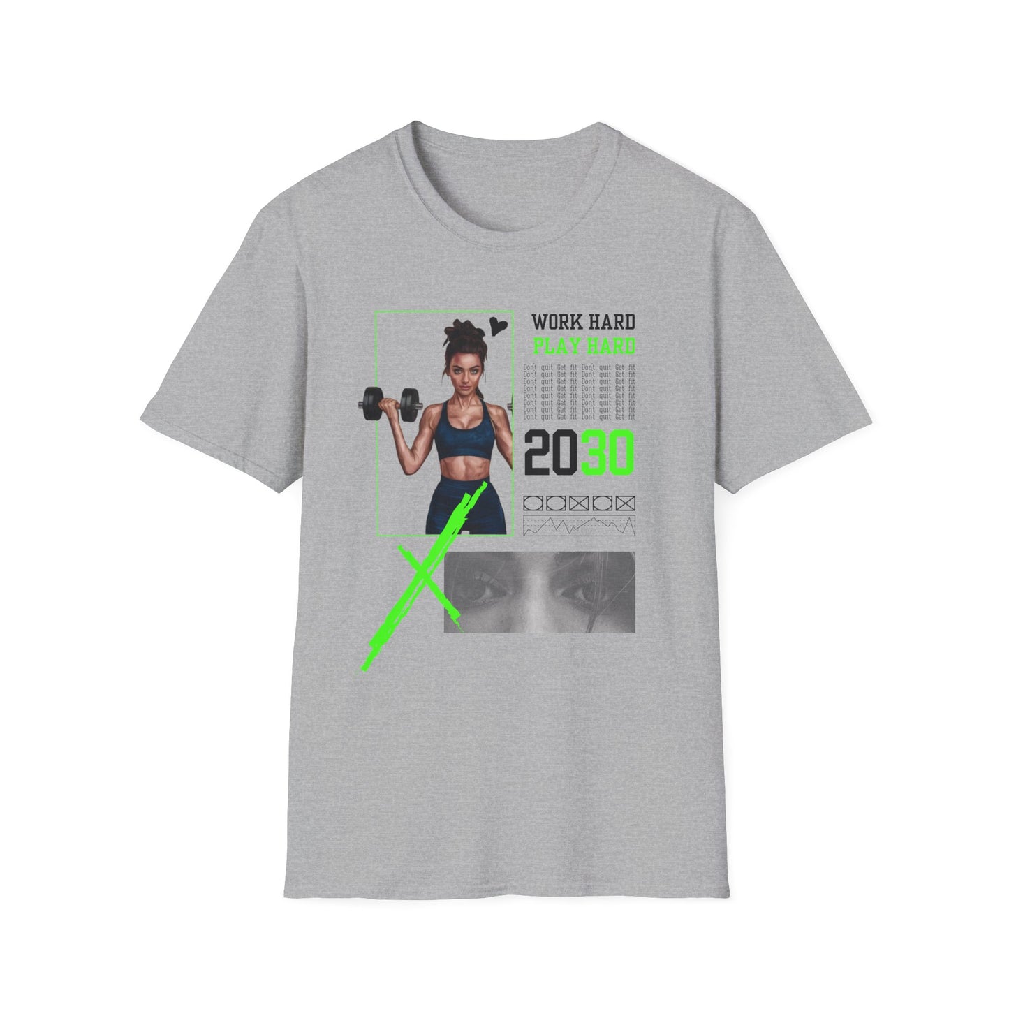 Work Hard Play Hard Gym Workout T-Shirt