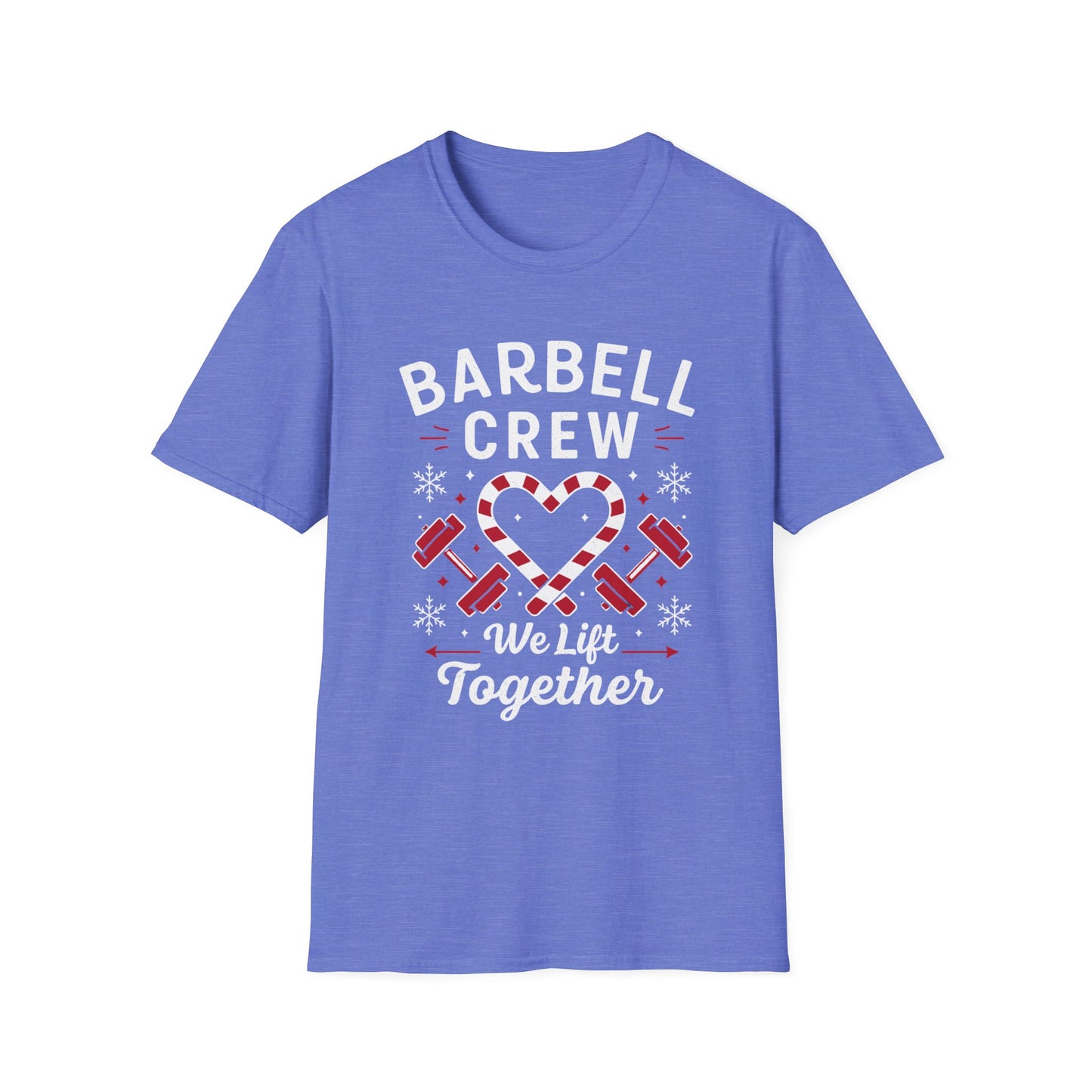 Christmas Barbell Crew Fitness T-shirt