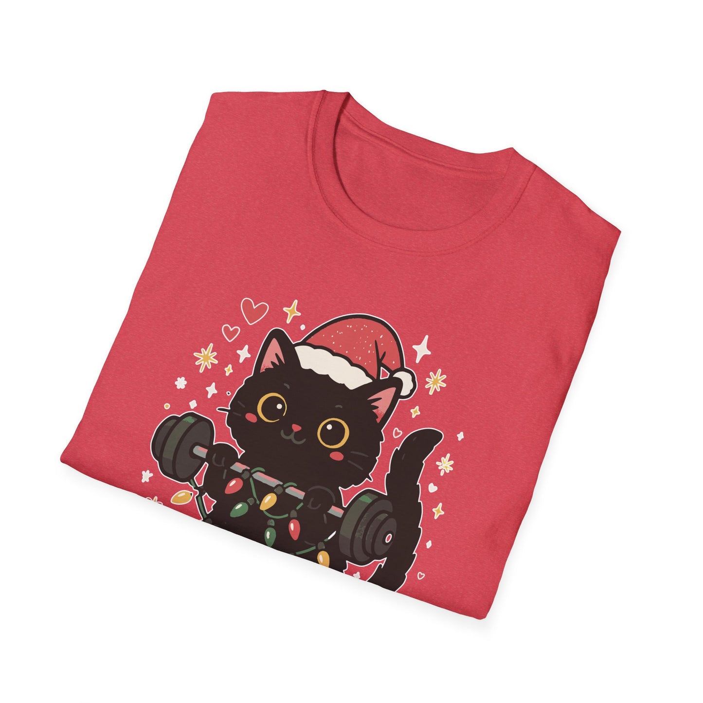 Meowy Christmas Cat Fitness T-shirt