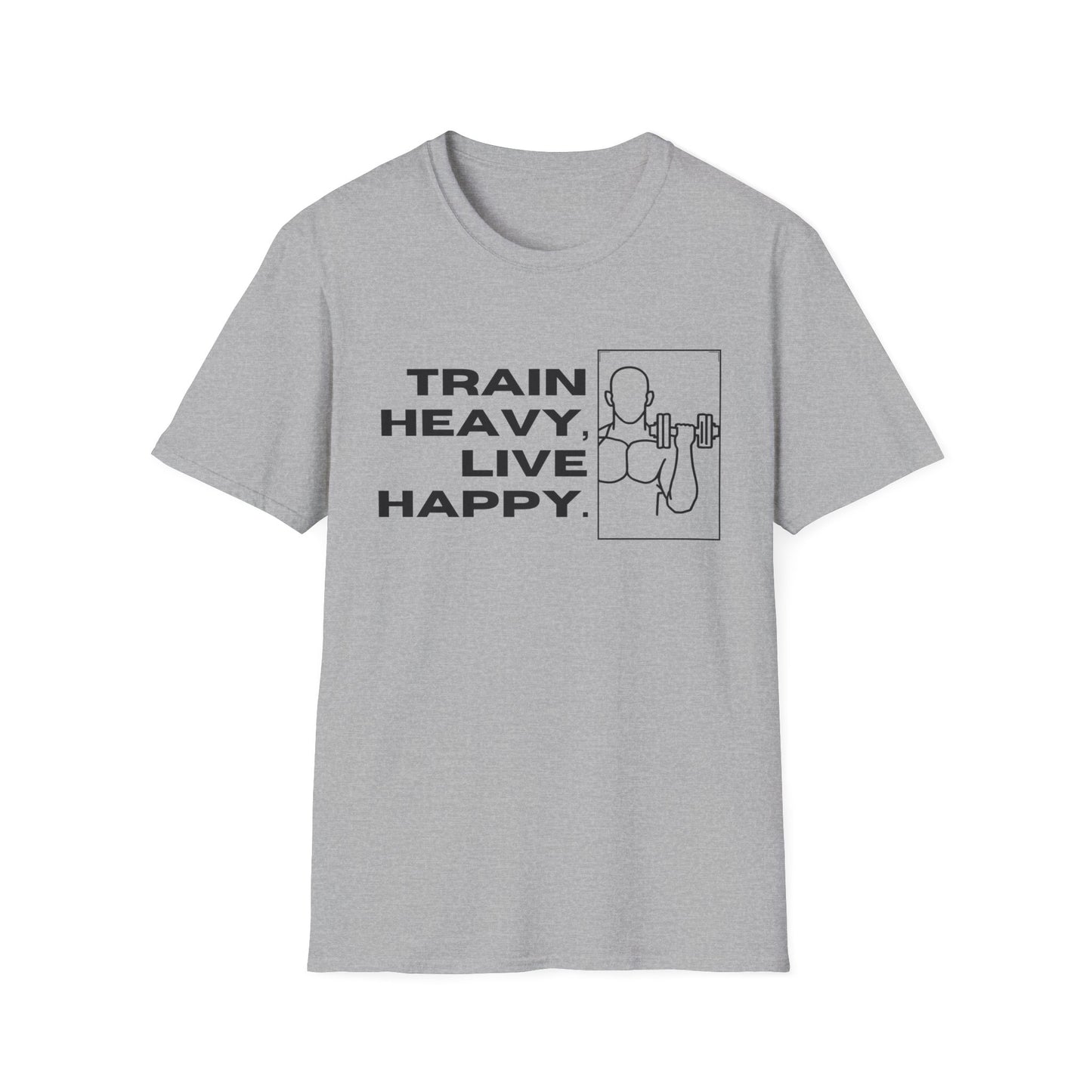 Train Heavy Live Happy Gym T-shirt