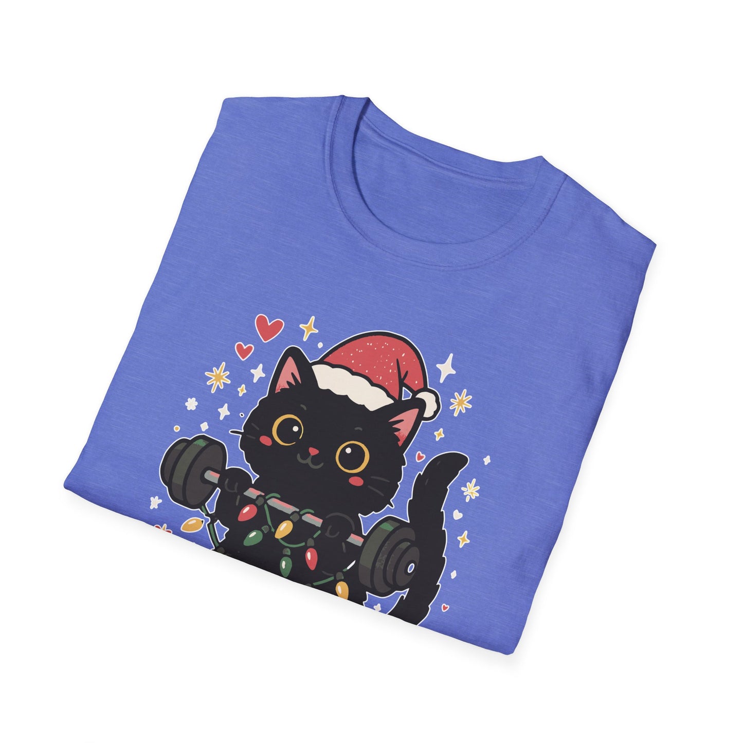 Meowy Christmas Cat Fitness T-shirt