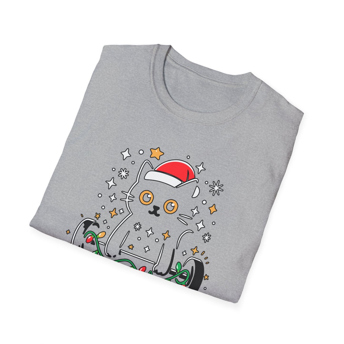 Christmas Cat Fitness T-shirt