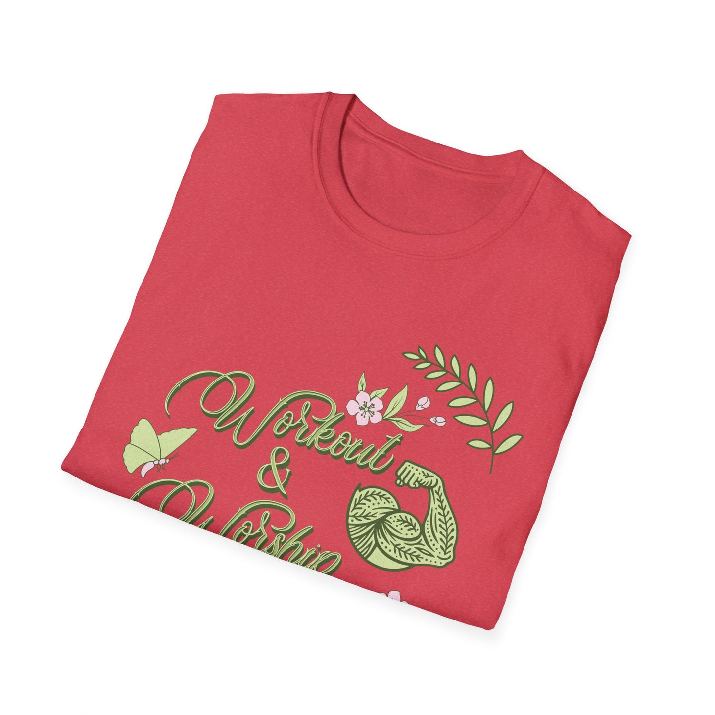 Workout & Worship - Faith-Based Fitness T-Shirt