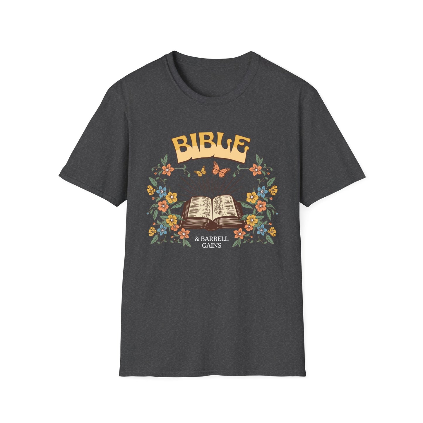 Faith-Based Fitness T-Shirt - Bible & Barbell Gains