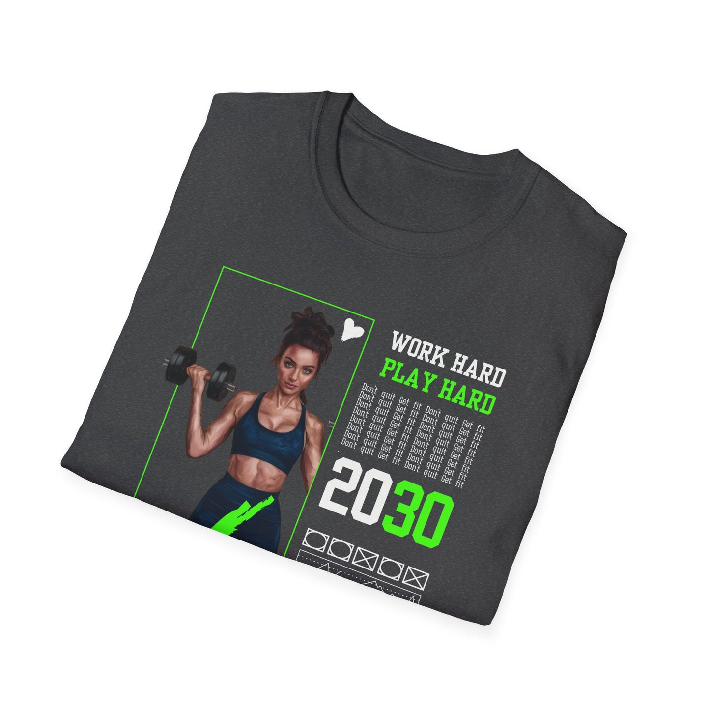 Work Hard Play Hard Gym Workout T-Shirt