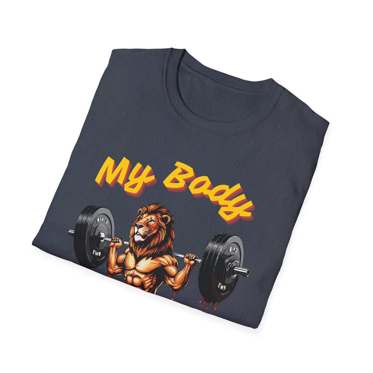 Lion My Body is the Temple Gym T-shirt