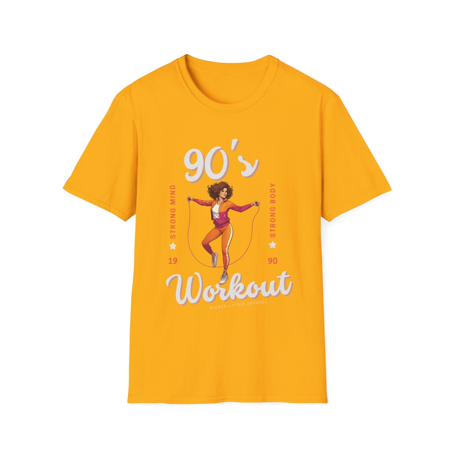 90's Workout Strong Mind Strong Body Gym T-shirt