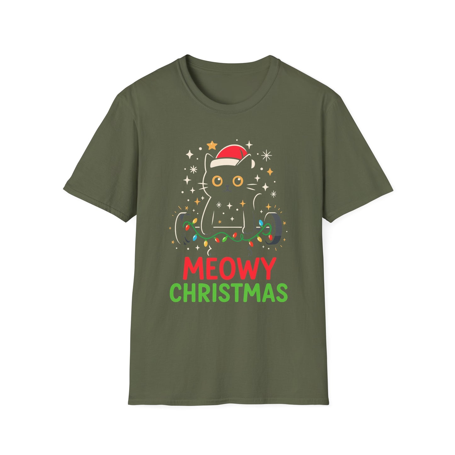 Christmas Cat Fitness T-shirt