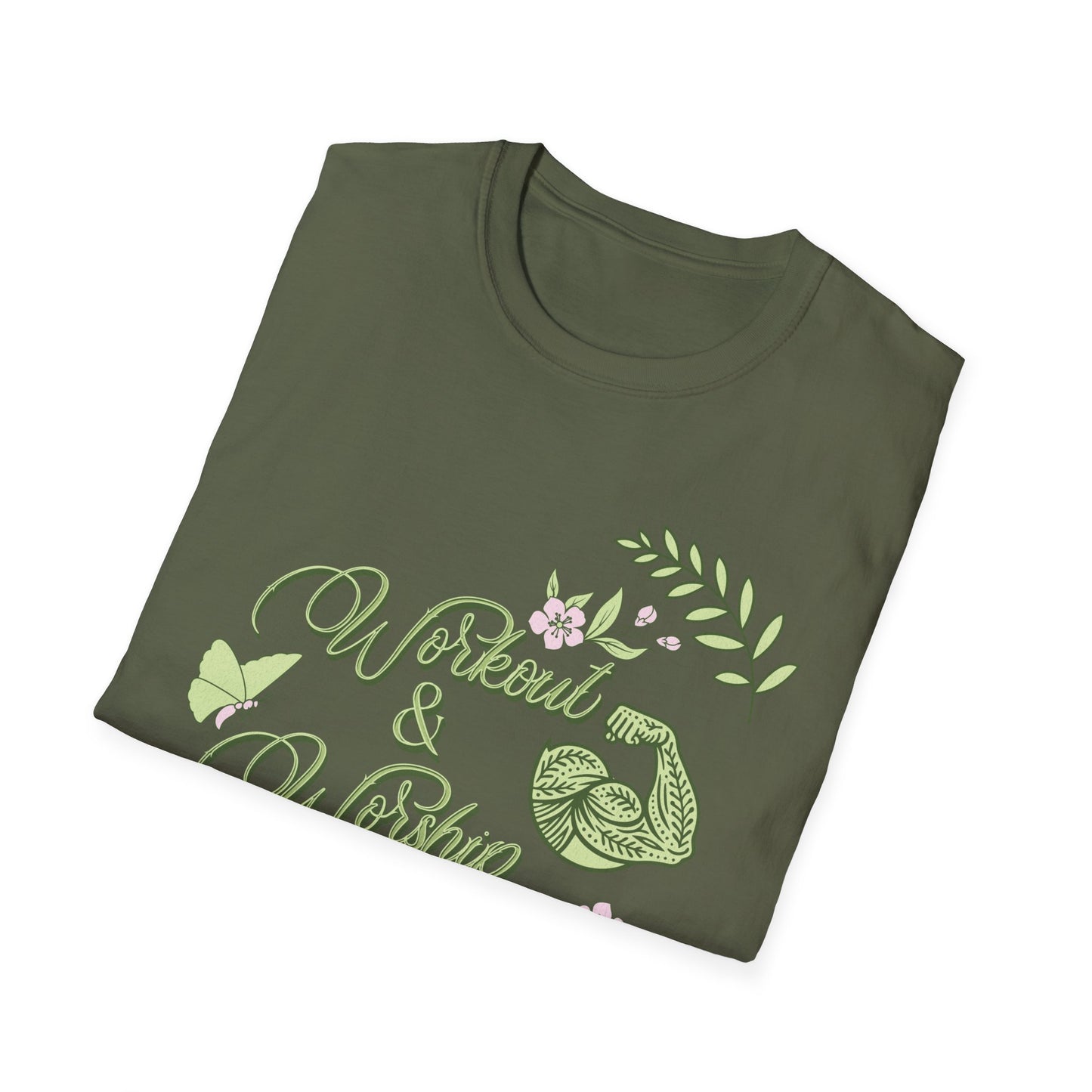 Workout & Worship - Faith-Based Fitness T-Shirt