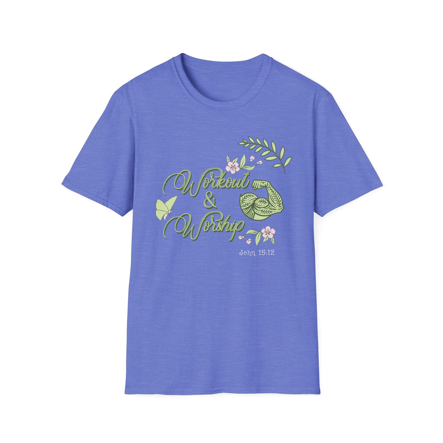 Workout & Worship - Faith-Based Fitness T-Shirt