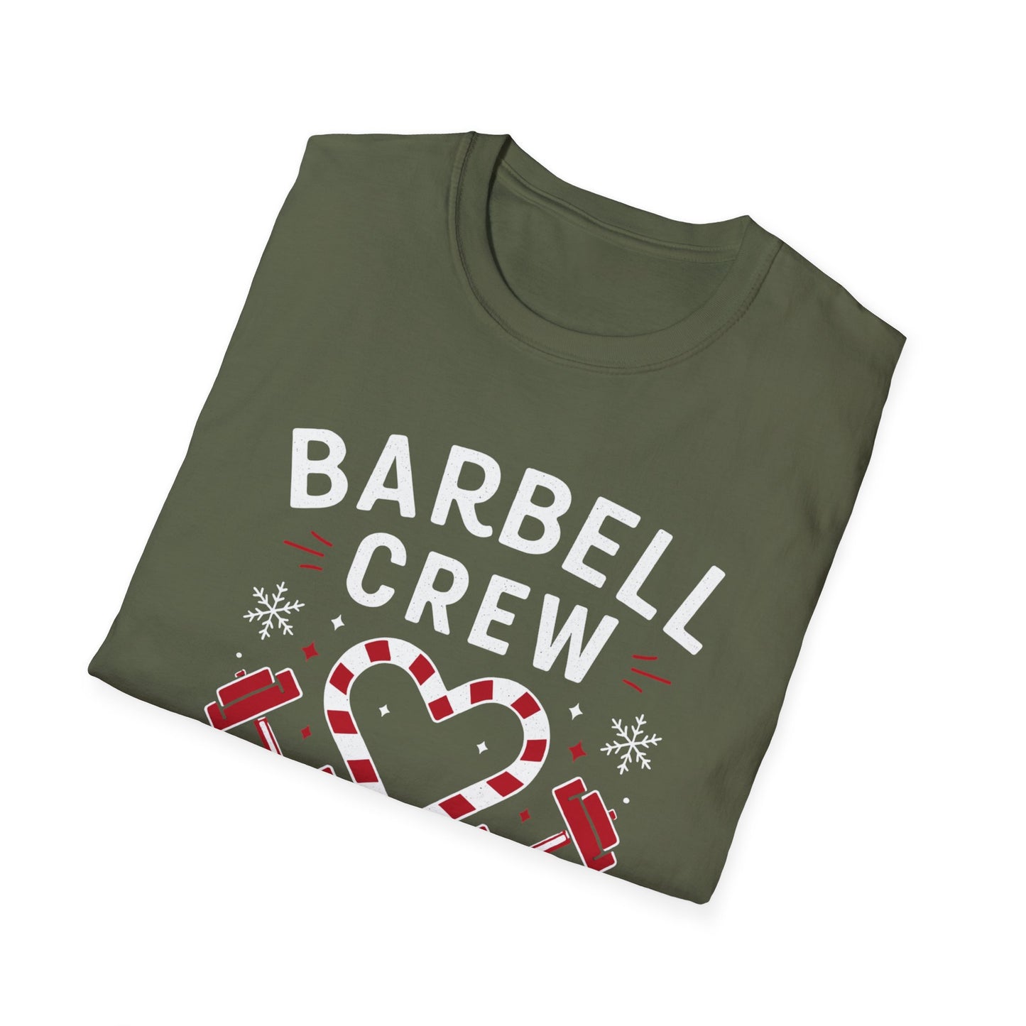 Christmas Barbell Crew Fitness T-shirt