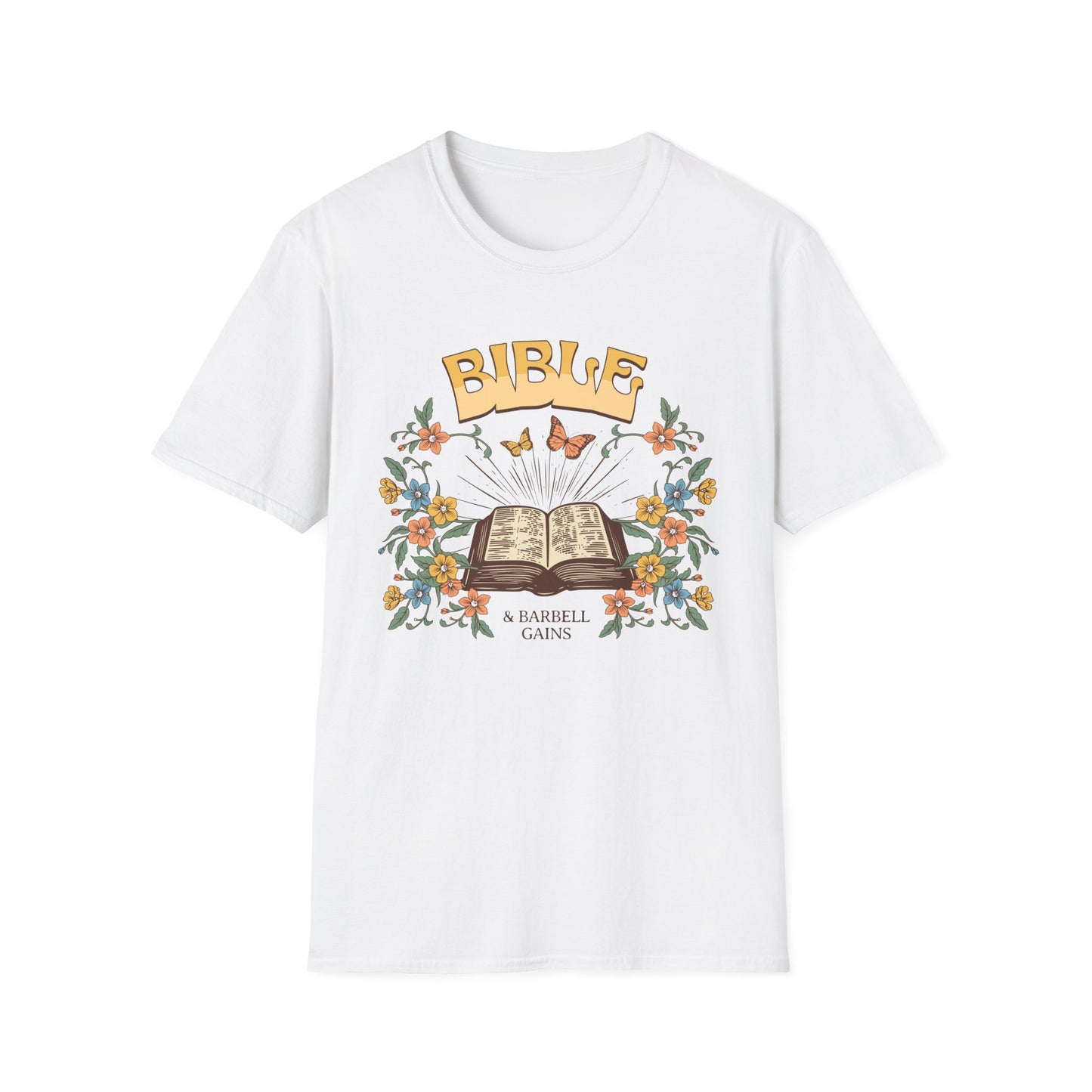Faith-Based Fitness T-Shirt - Bible & Barbell Gains