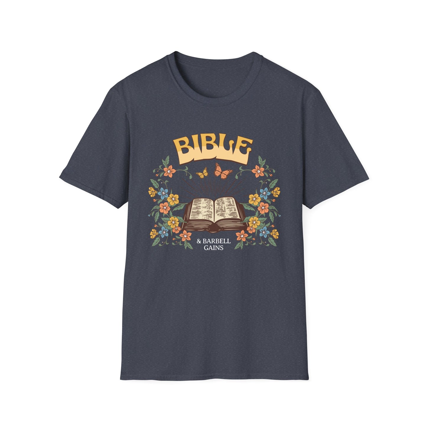 Faith-Based Fitness T-Shirt - Bible & Barbell Gains