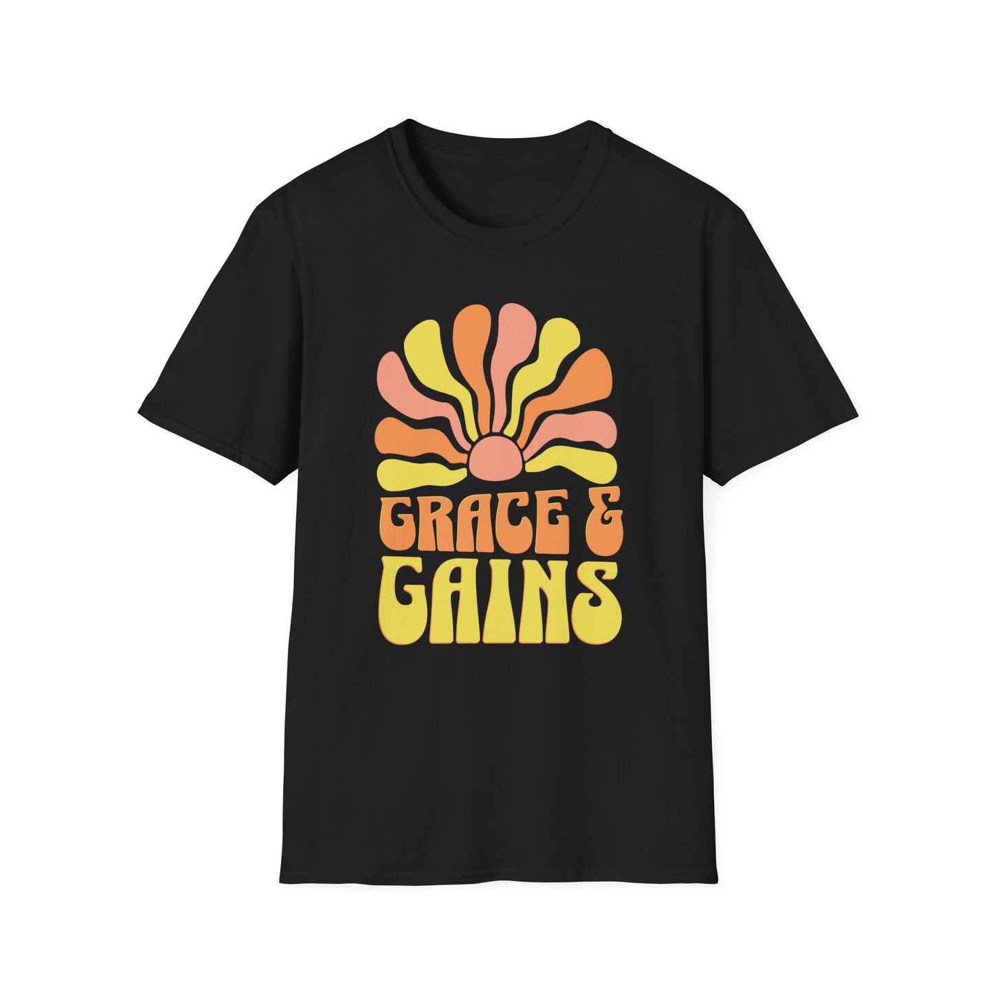 Grace & Gains Faith-Based Fitness T-Shirt