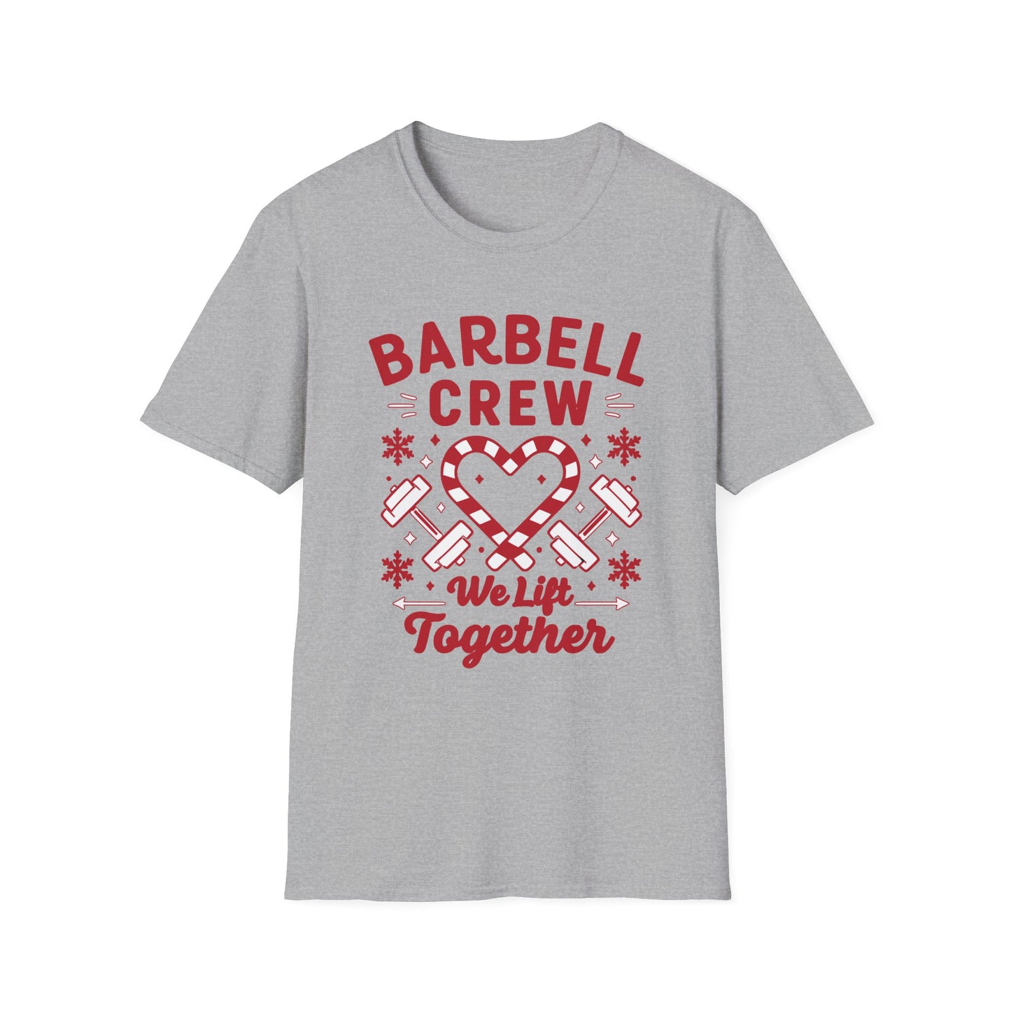 Christmas Barbell Crew Fitness T-shirt